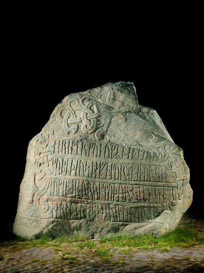 On the Jelling Stone it is written that Harald Bluetooth made the Danes Christian. Harald Bluetooth's rune stone marks the transition